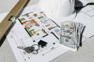 Financial independence blueprint graphic with text.