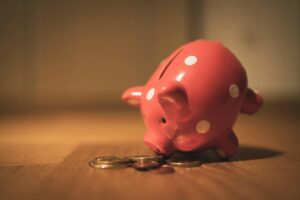 Graphic showing concept of doubling savings rate painlessly.